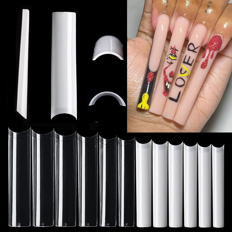 Nail Art Xl - 500 Pcs Long Square No C