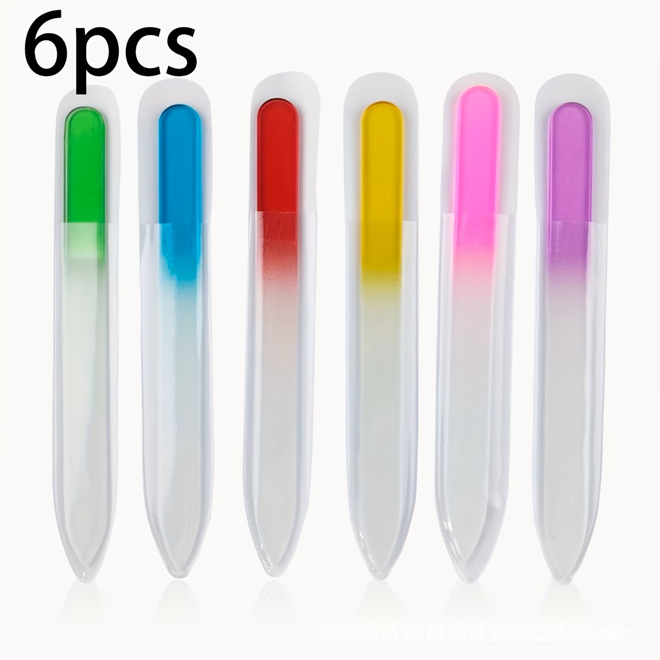Nail Art Xl - 6pcs Crystal Glass Nail Files Czech