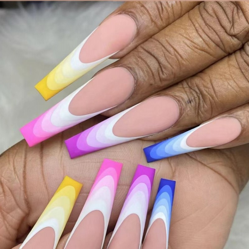 Nail Art Press On - Short Medium fake nails for women