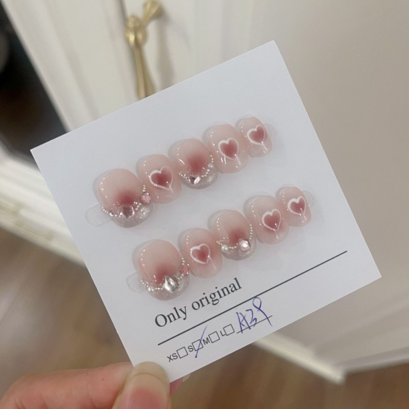 10 Pieces Summer French Short  - Nail Art Glitter recension och pris