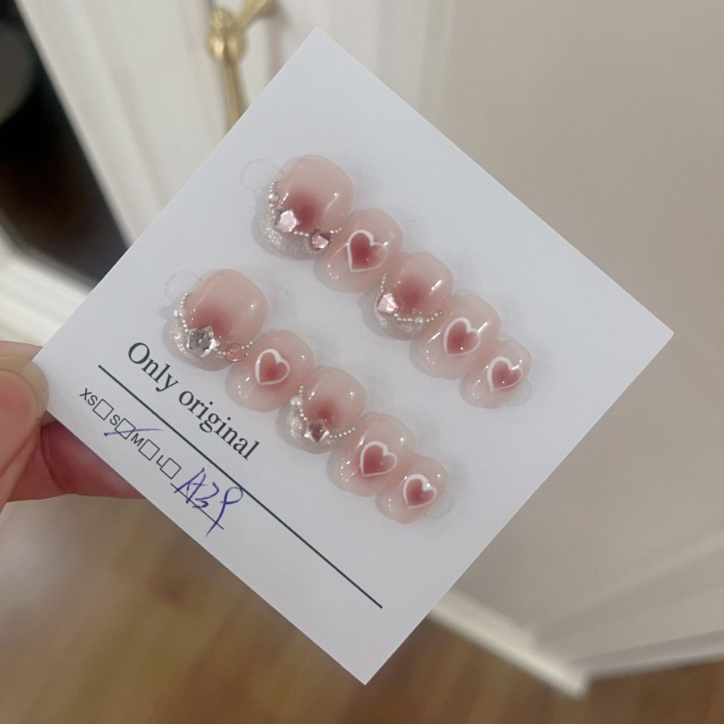 10 Pieces Summer French Short  - Nail Art Glitter recension och pris