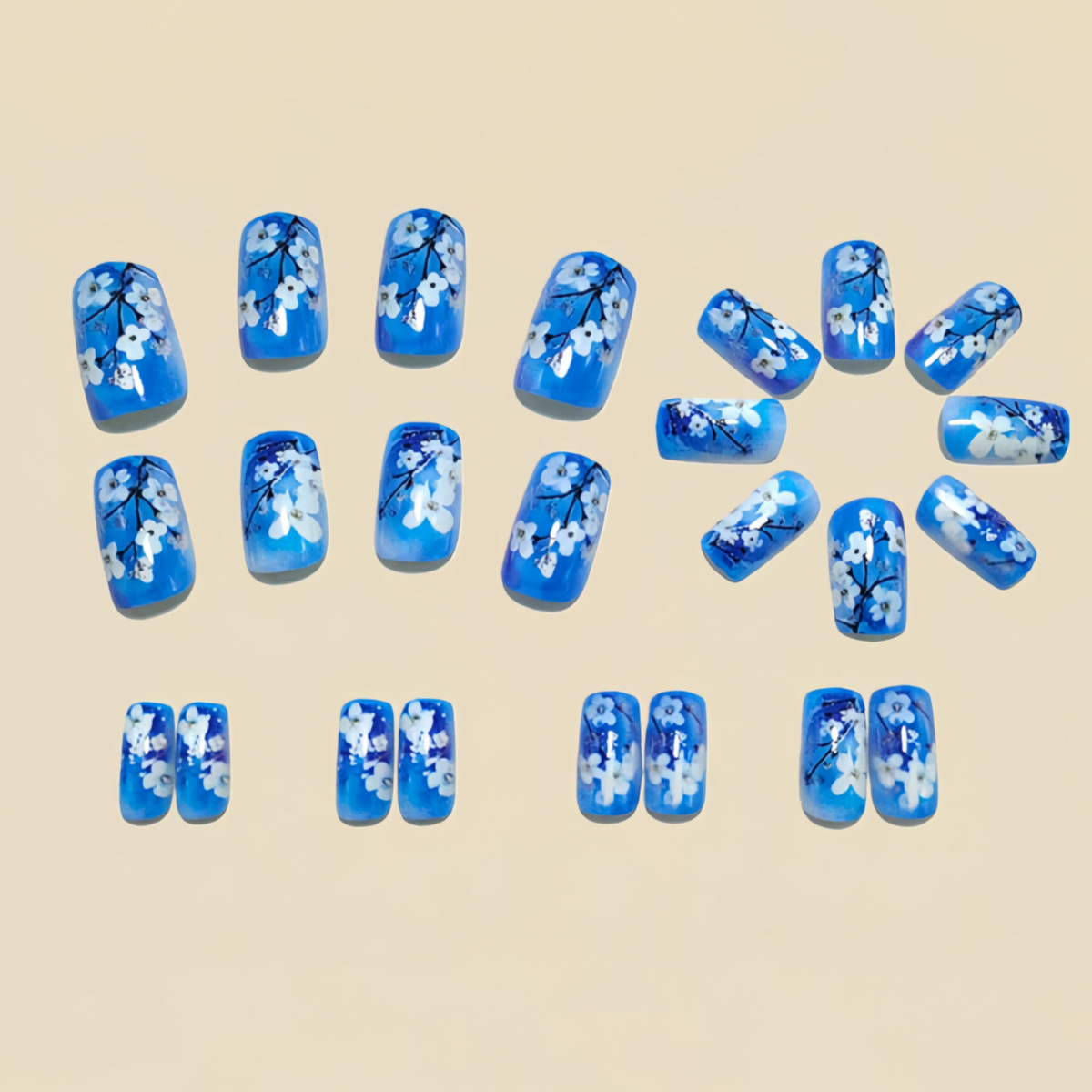 Medium fake nails for women gi - Nail Art Press On recension och pris