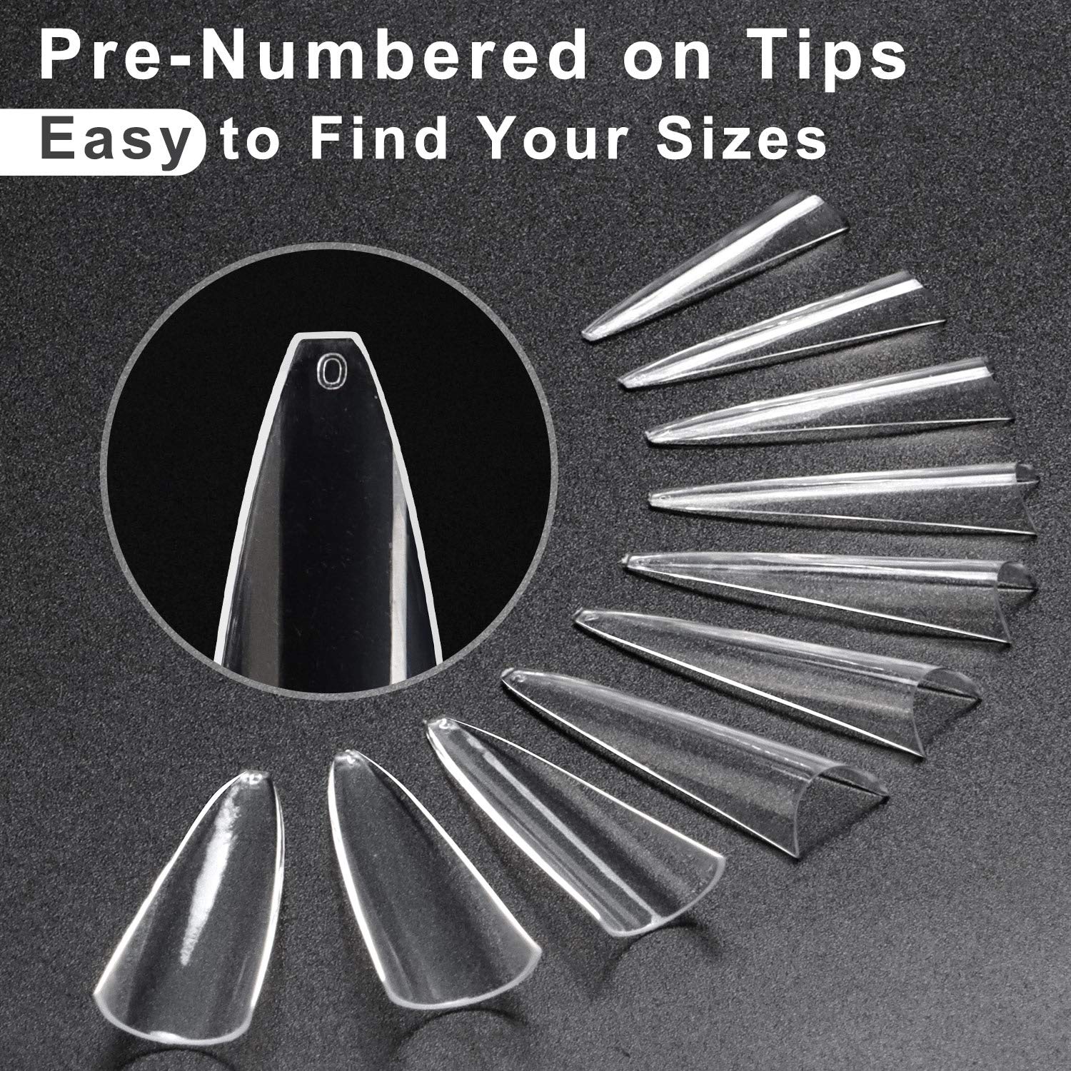 XXL Stiletto False Nails -Half - Nail Art Xl recension och pris