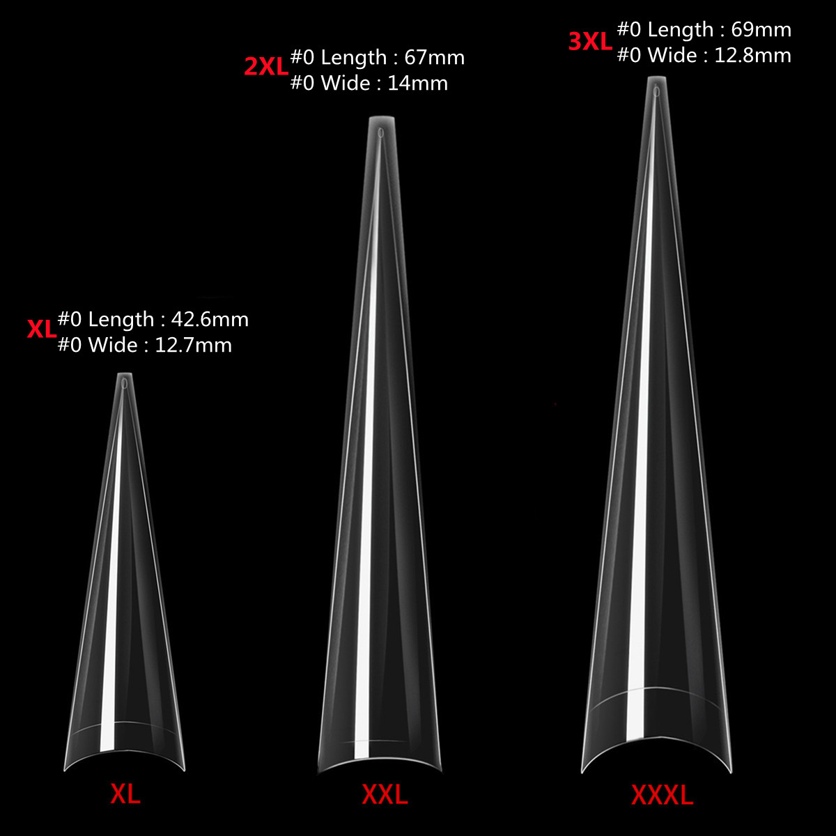 XXL Stiletto False Nails -Half - Nail Art Xl recension och pris