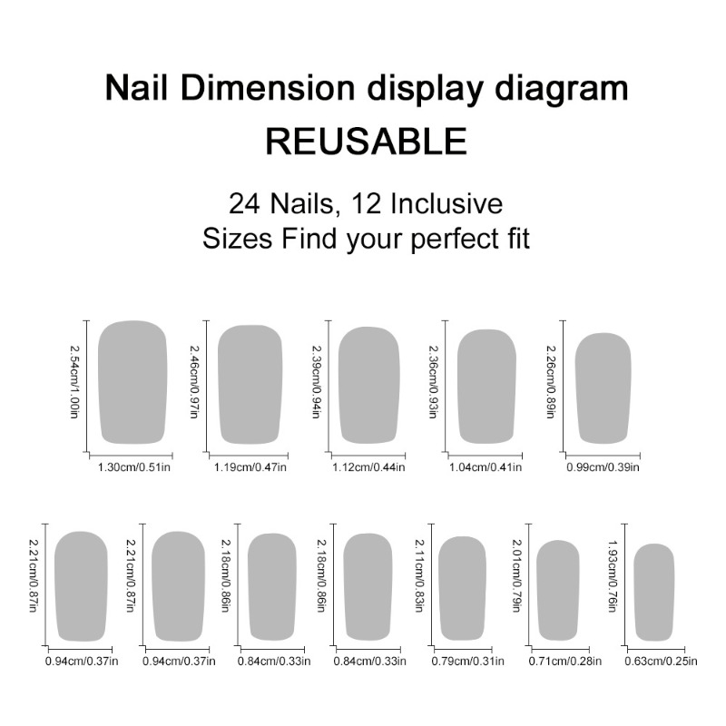 24pcs Summer Long Presss on Na - Nail Art Press On recension och pris