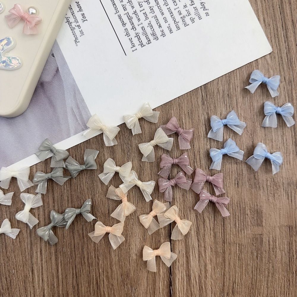 10Pcs Colorful Bow Pearlescent - Nail Art French Nails recension och pris
