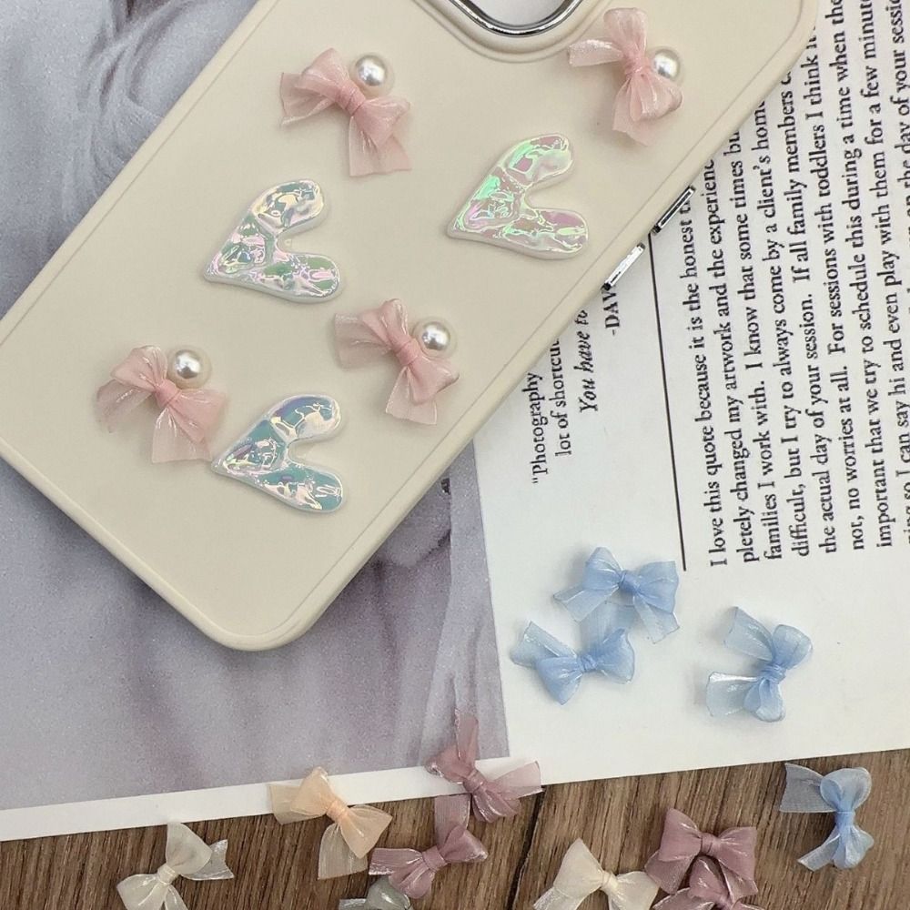10Pcs Colorful Bow Pearlescent - Nail Art French Nails recension och pris