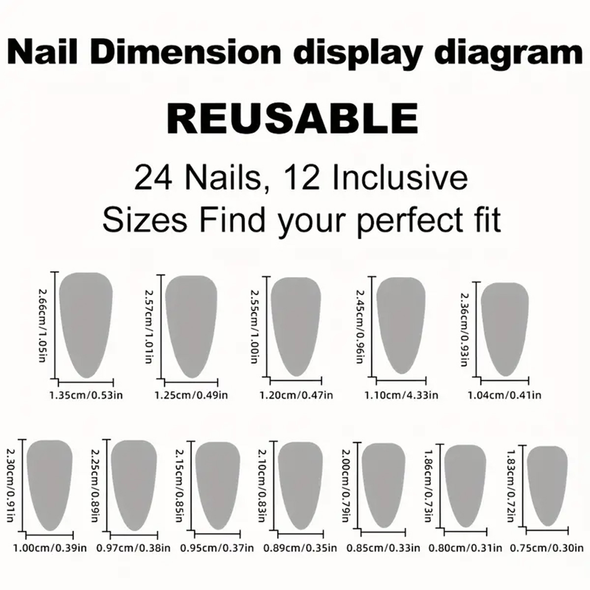 24pcs Almond Press On Nails,Pi - Nail Art Press On recension och pris