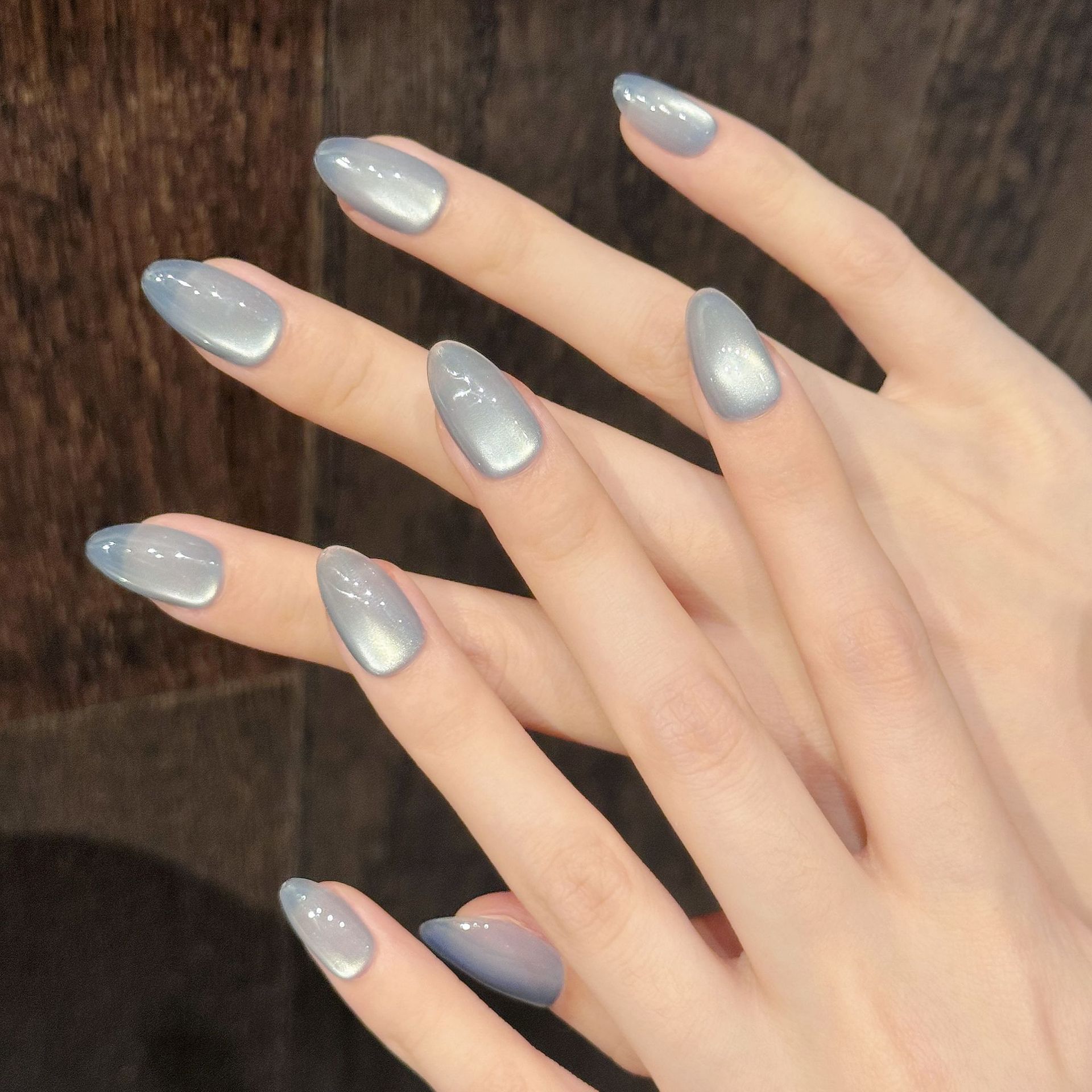 10Pcs Blue Cat Eye French Shor - Nail Art French Nails recension och pris