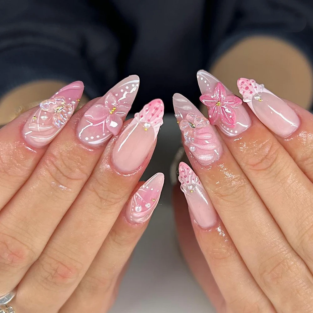 10Pcs Handmade French Nude Pin - Nail Art Xl recension och pris