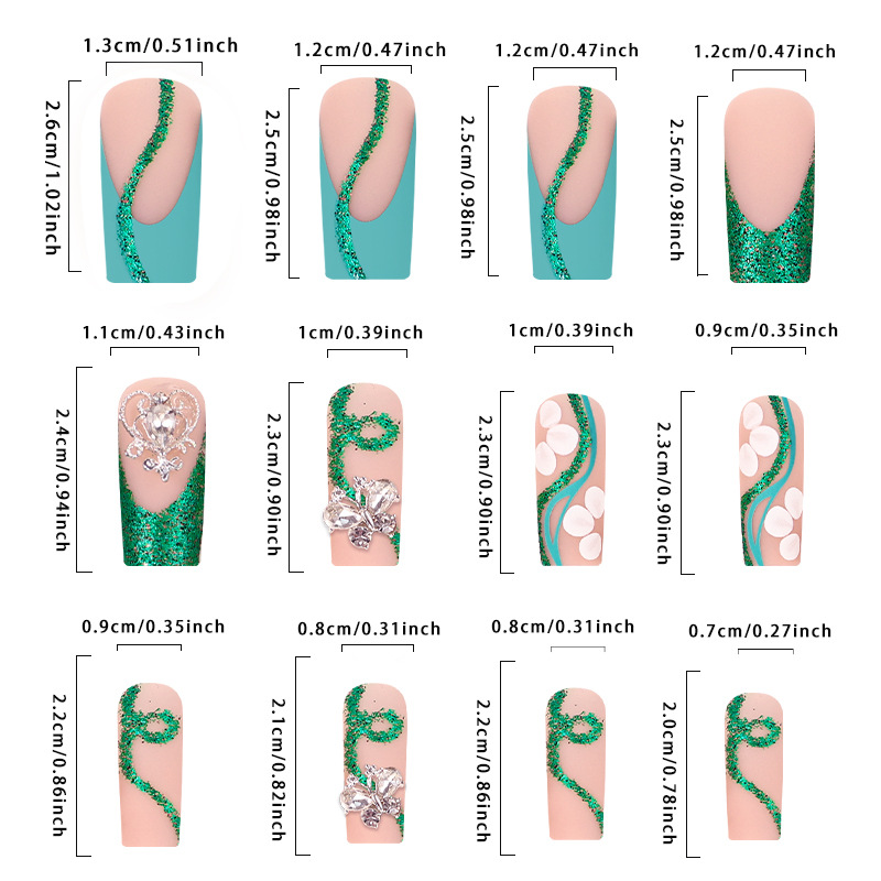 Long Coffin Press on Nails Bal - Nail Art Press On recension och pris