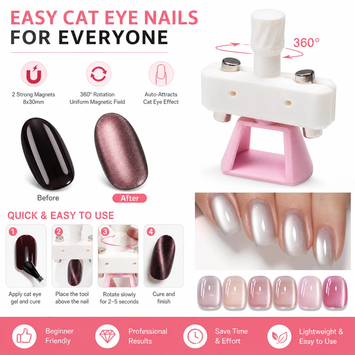 Automatic Glass Bead Cat-Eye N - Nail Art Xl recension och pris