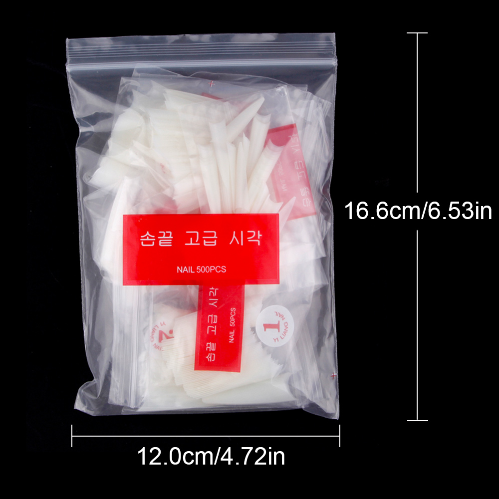1Bag(600Pcs)Natural Stiletto P - Nail Art Xl recension och pris