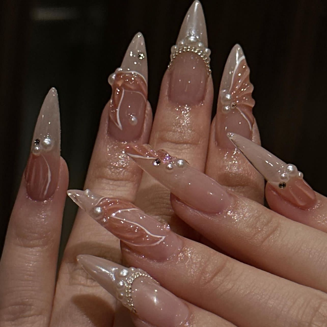 24pcs Fashion Rhinestone Press - Nail Art French Nails recension och pris