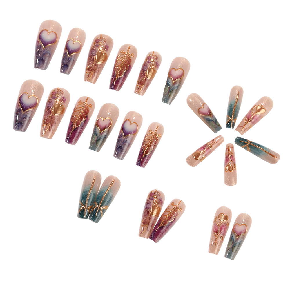 24pcs/set 3D fake nails for wo - Nail Art Press On recension och pris