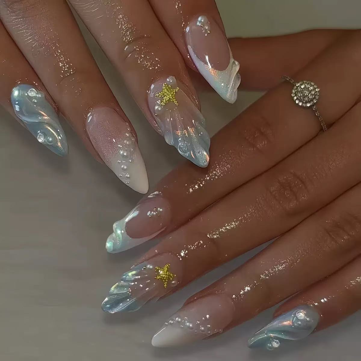 24pcs Short Oval 3D Gel Nail S - Nail Art French Nails recension och pris