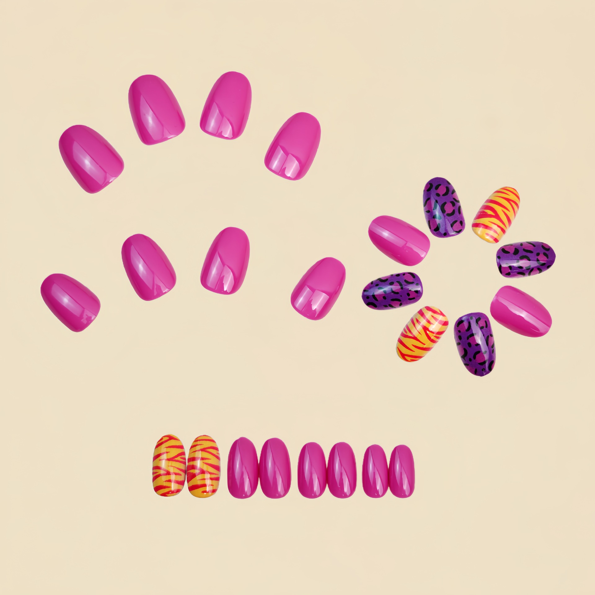 Short long fake nails for wome - Nail Art Glitter recension och pris