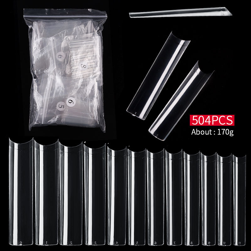 500 Pcs Long Square No C Curve - Nail Art Xl recension och pris