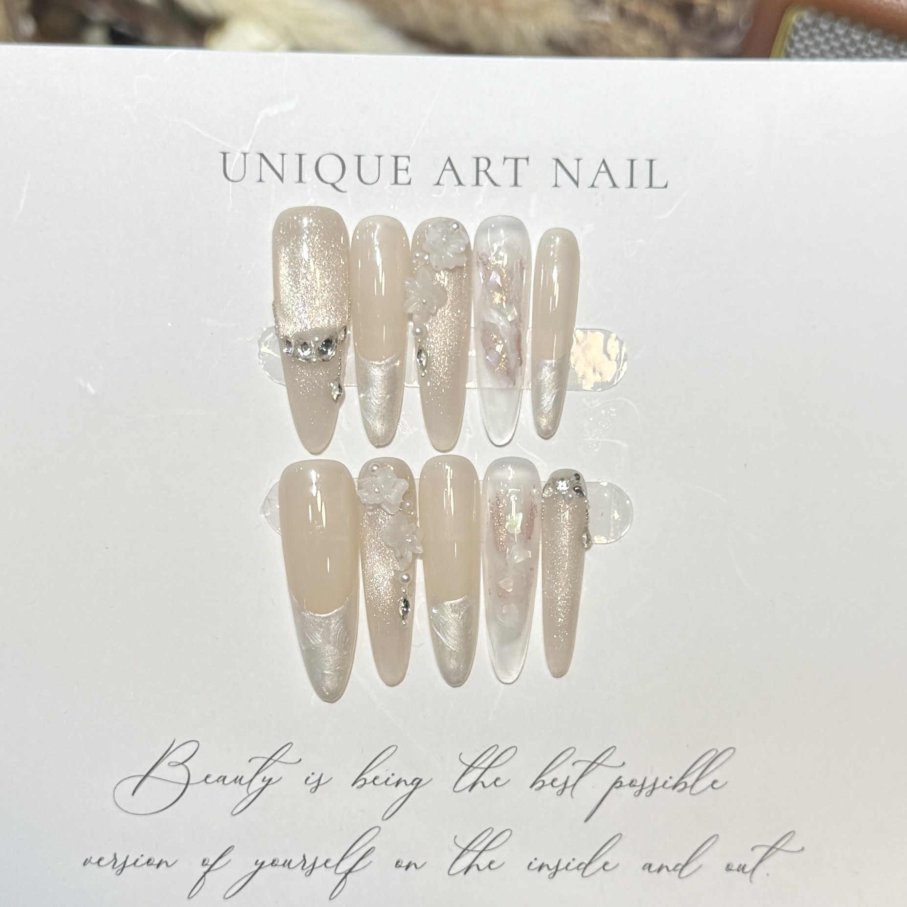 Press On Nails 10PCS Purple Fa - Nail Art Glitter recension och pris