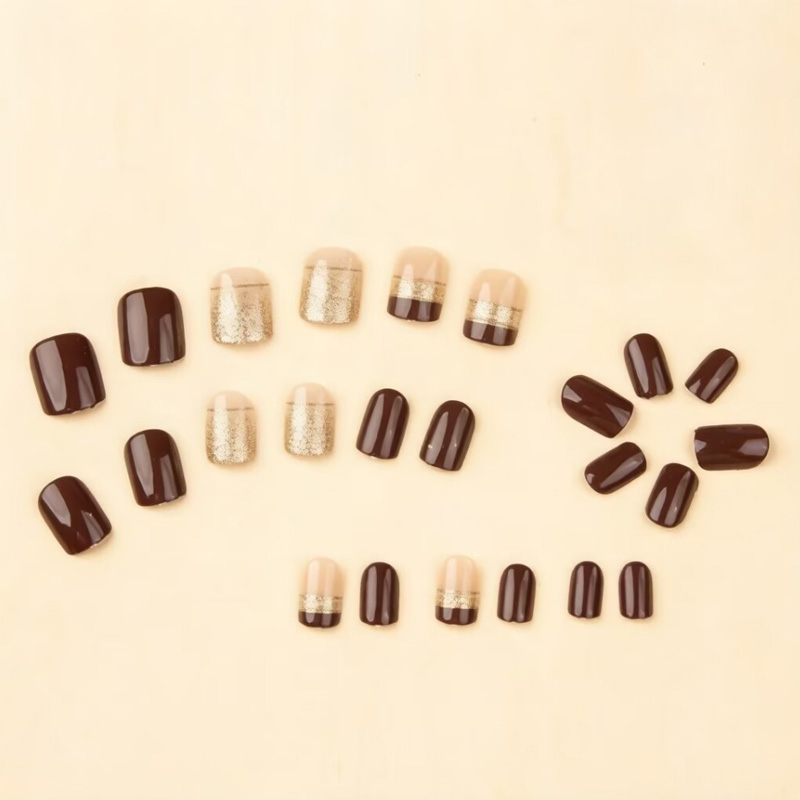 Short Square fake nails for wo - Nail Art Glitter recension och pris