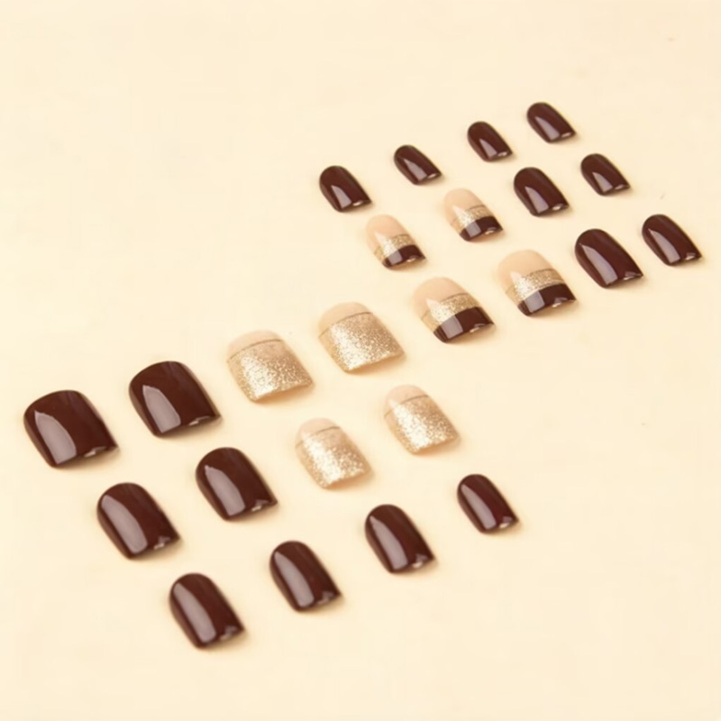 Short Square fake nails for wo - Nail Art Glitter recension och pris