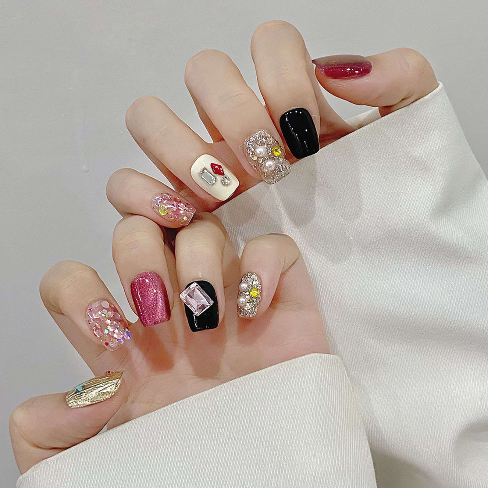 Handmade Press on Nails Glitte - Nail Art Glitter recension och pris
