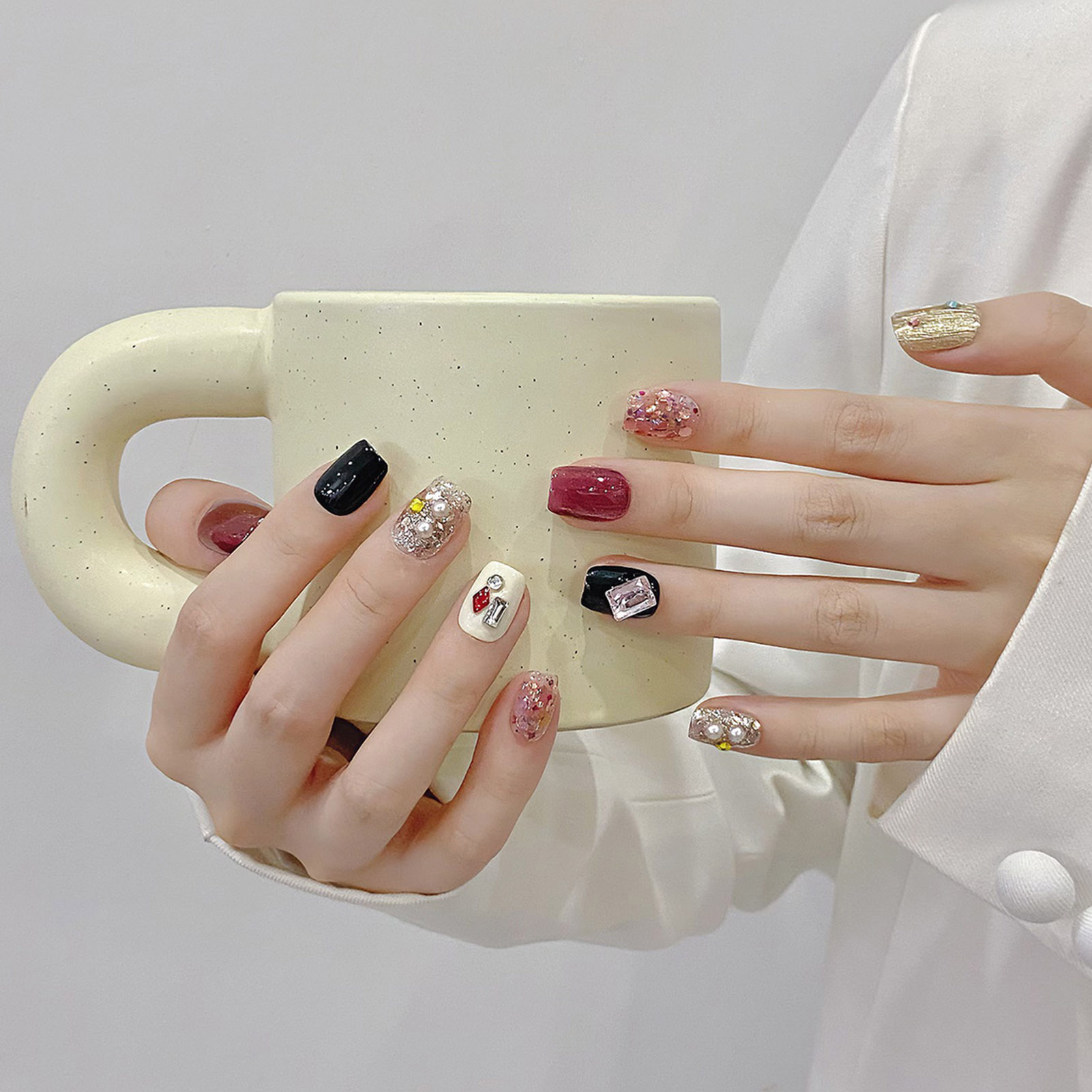 Handmade Press on Nails Glitte - Nail Art Glitter recension och pris