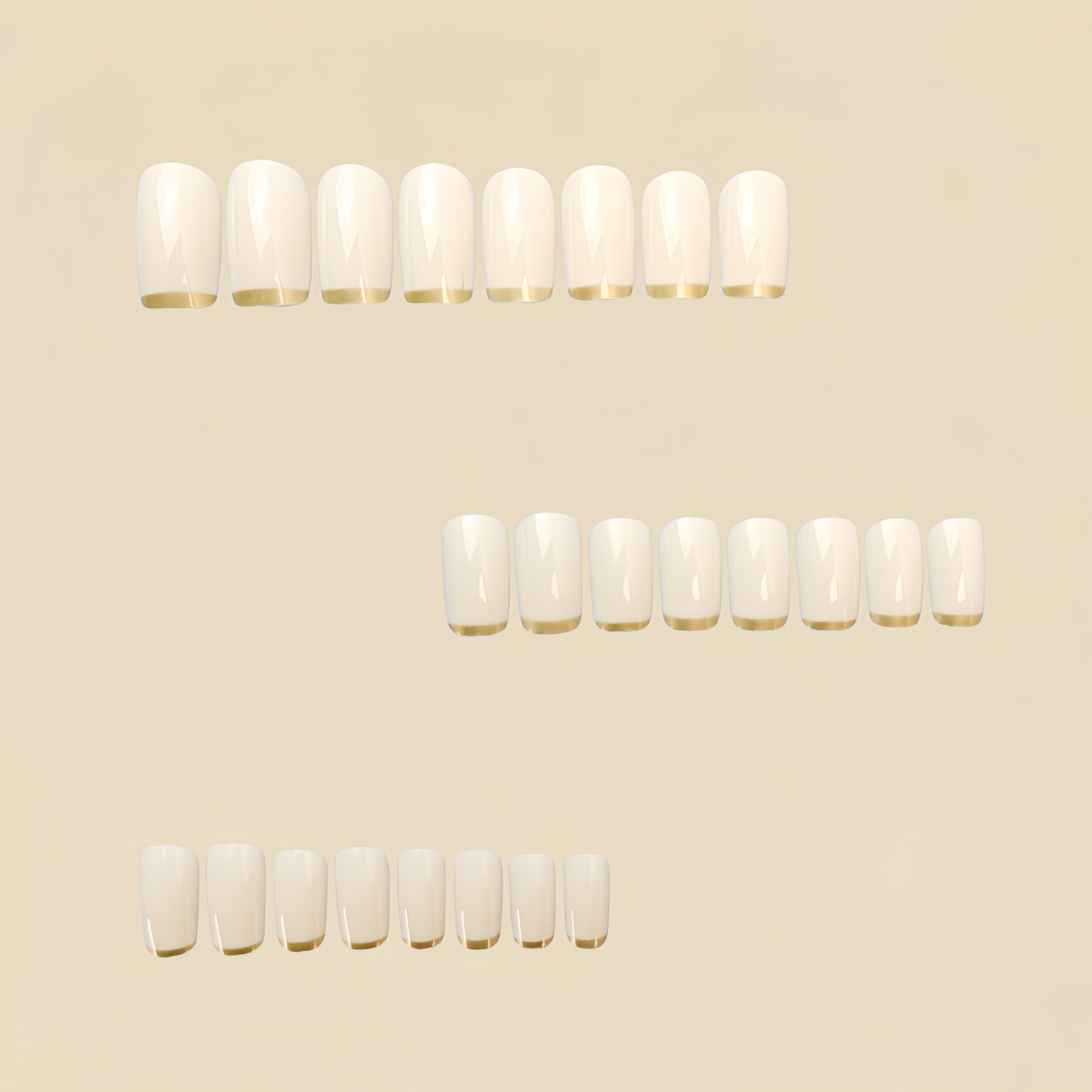 Medium fake nails for women Be - Nail Art French Nails recension och pris
