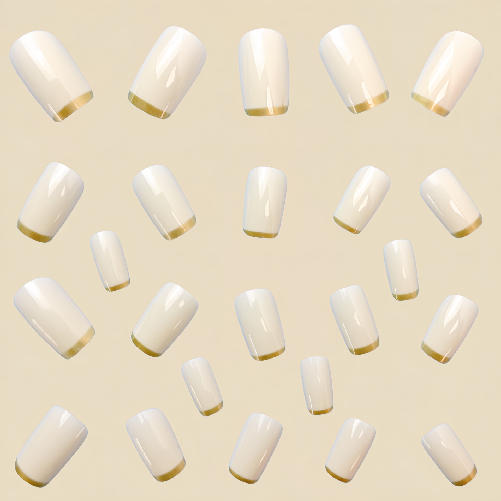 Medium fake nails for women Be - Nail Art French Nails recension och pris