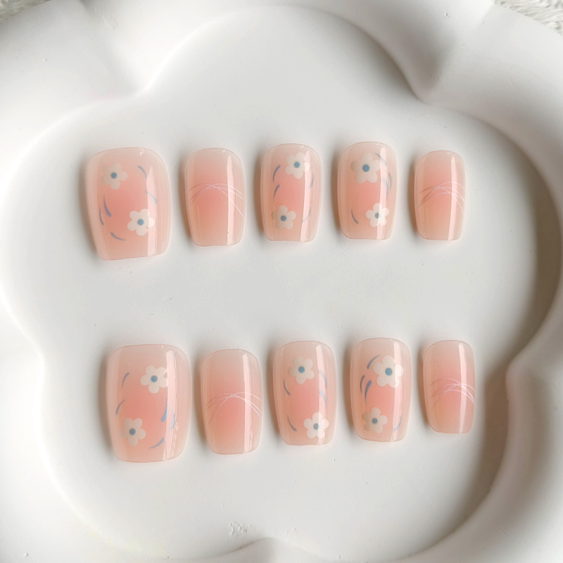 10Pcs Women Spring Fresh and D - Nail Art French Nails recension och pris