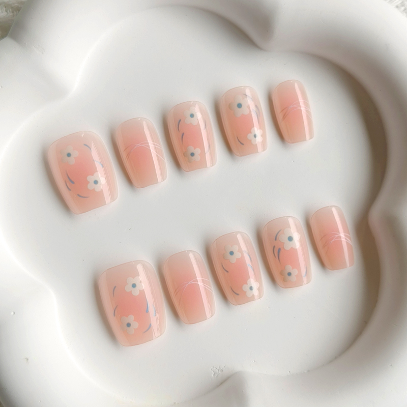 10Pcs Women Spring Fresh and D - Nail Art French Nails recension och pris