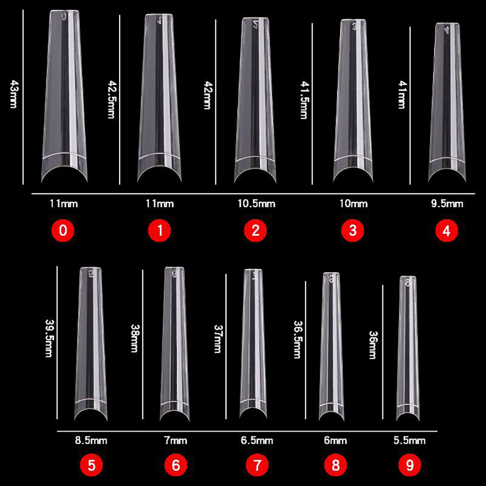 Coffin Fake Nail Tips Acrylic  - Nail Art Xl recension och pris