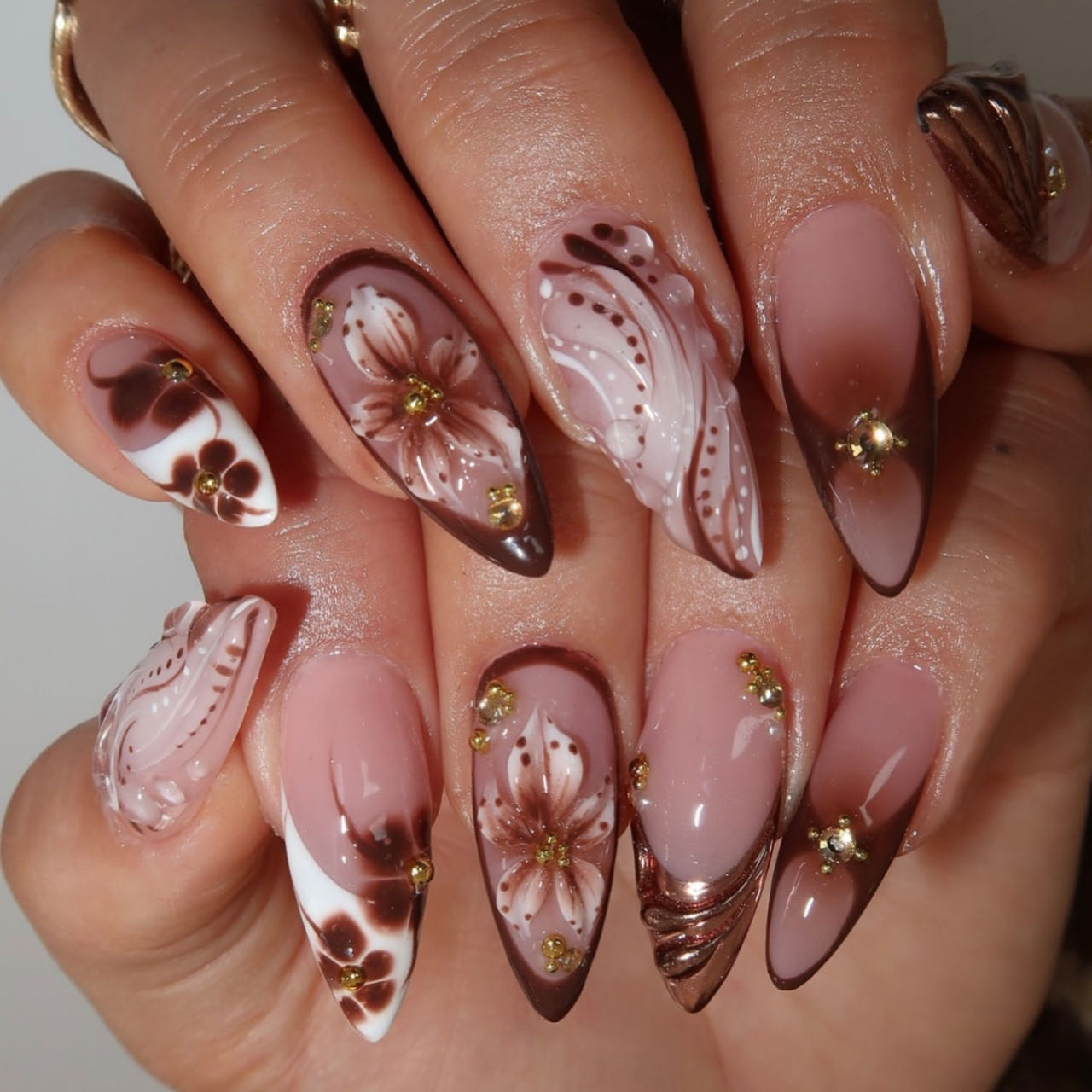 Medium fake nails for women gr - Nail Art Press On recension och pris