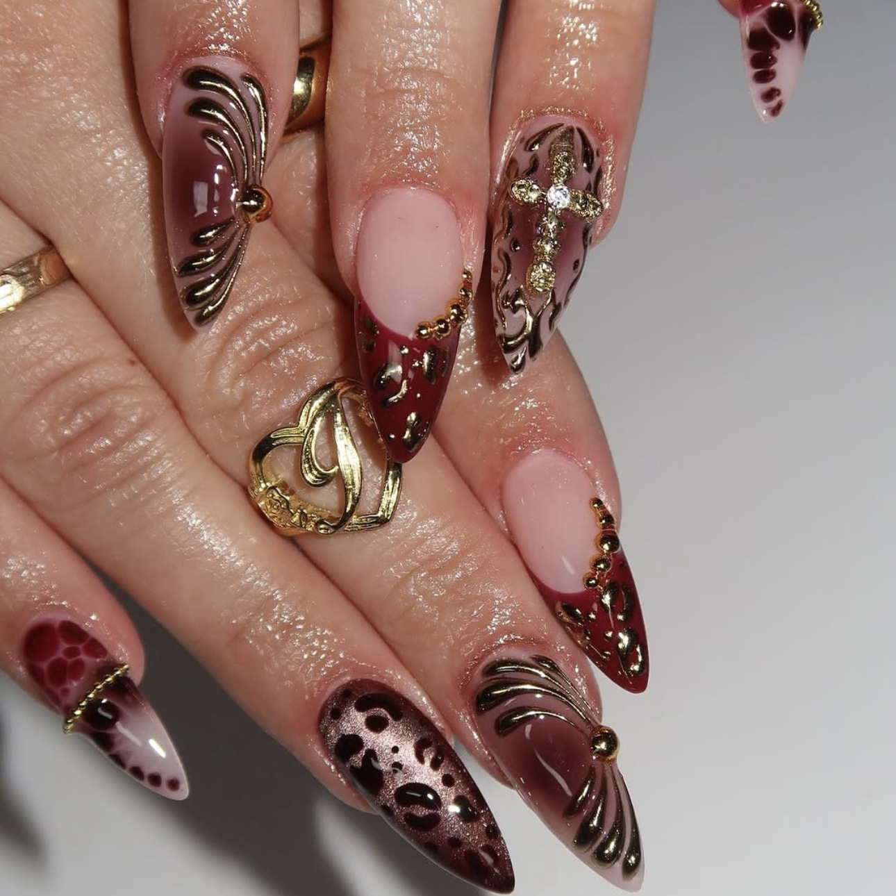 Medium fake nails for women gr - Nail Art Press On recension och pris