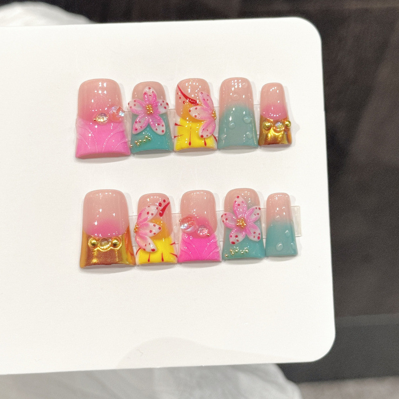 10pcs Ocean Style Fake Nails D - Nail Art Press On recension och pris