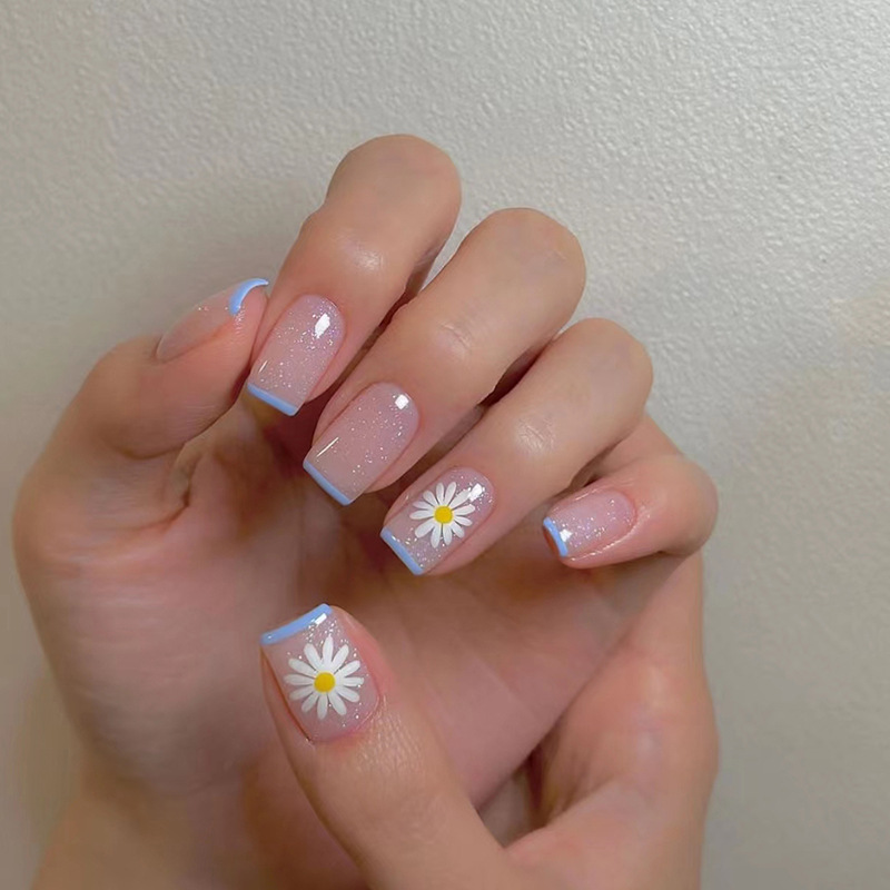 24ps/set Short Fake Nails for  - Nail Art French Nails recension och pris