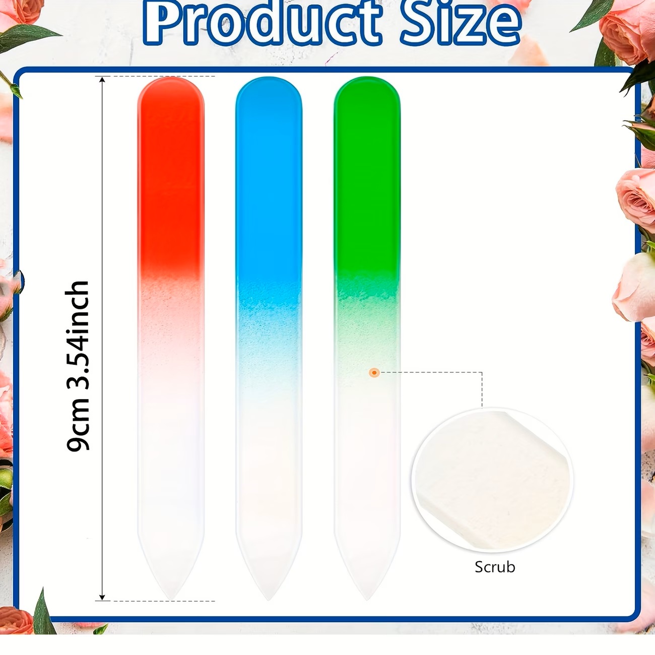 6pcs Crystal Glass Nail Files  - Nail Art Xl recension och pris
