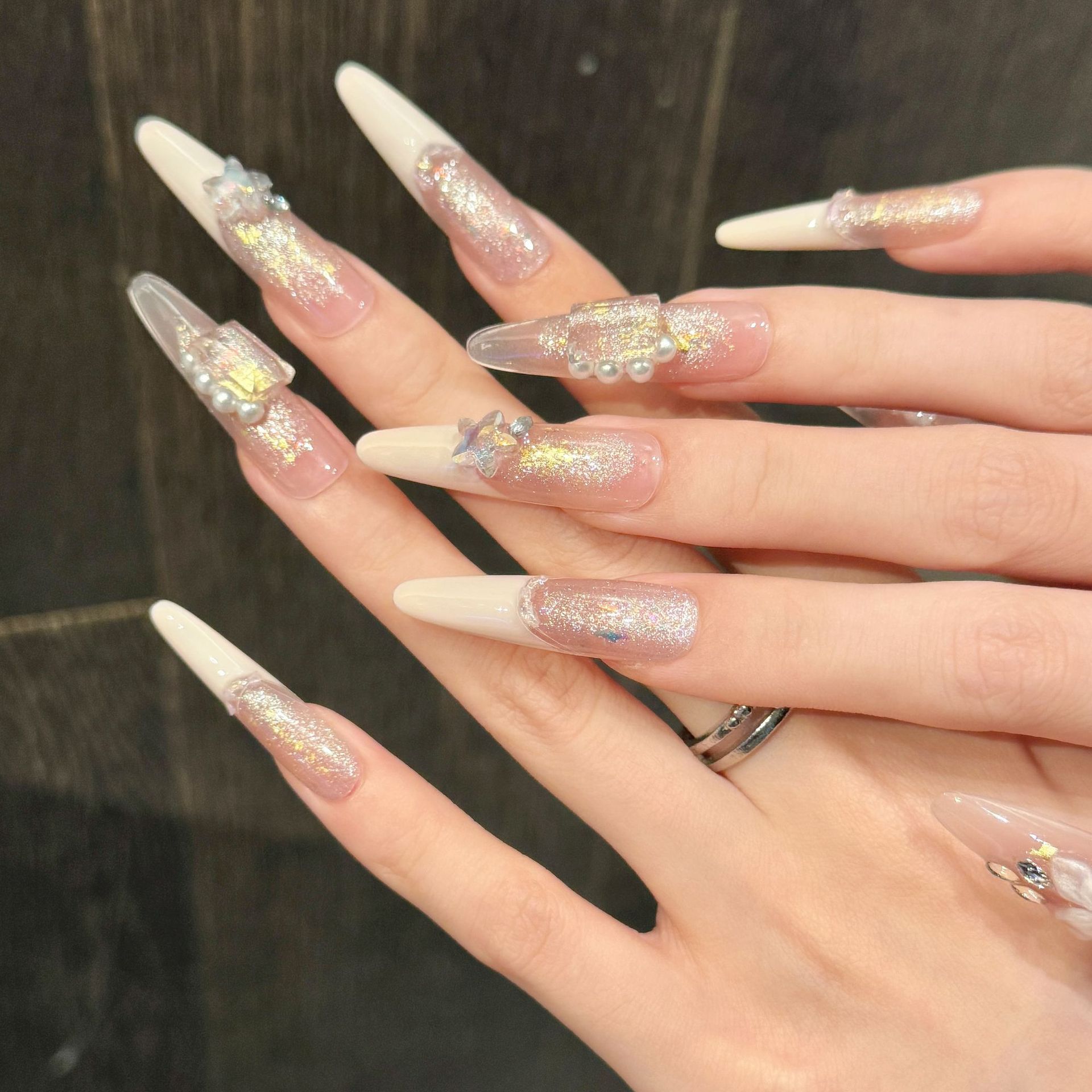 10pcs Pure Hand Pressed Stilet - Nail Art Glitter recension och pris