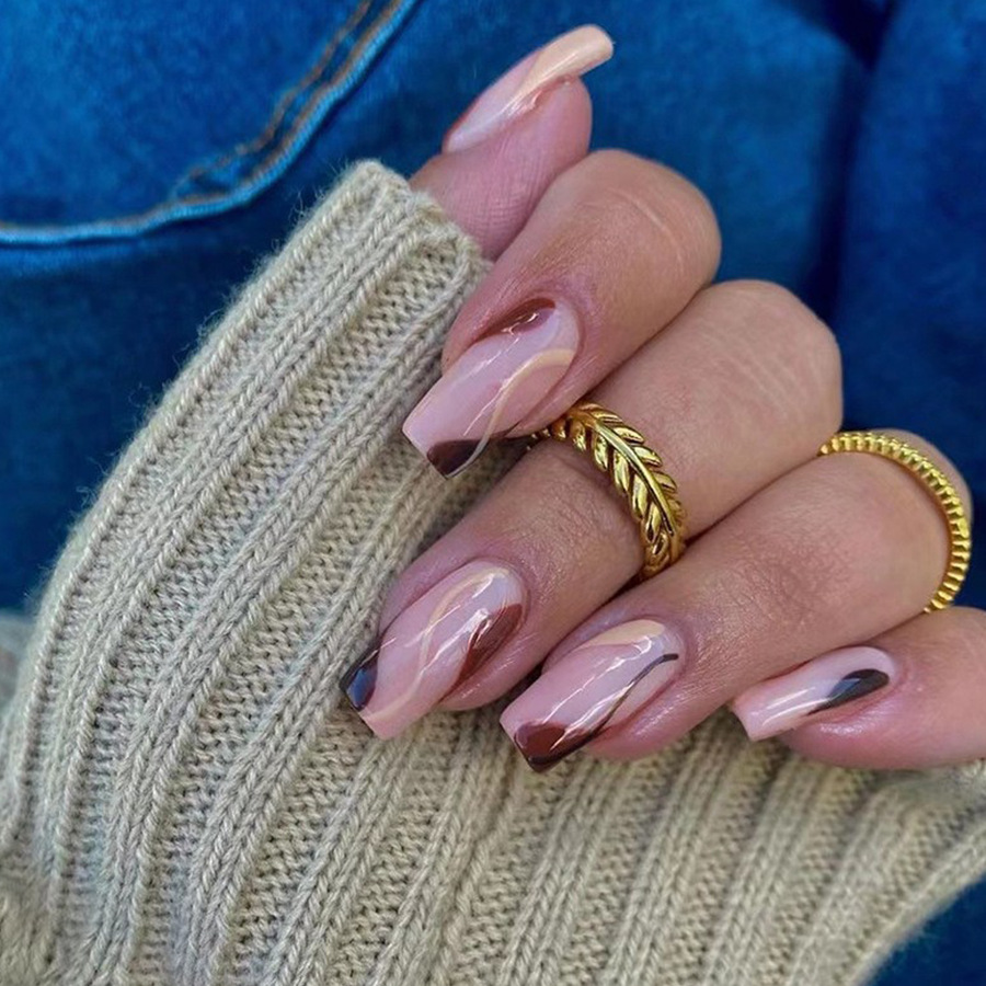 Short Medium fake nails for wo - Nail Art Press On recension och pris