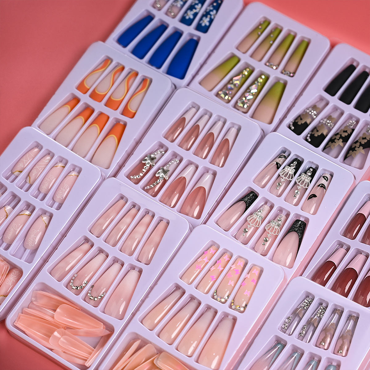 24Pcs Press on Fake Nails Shor - Nail Art Xl recension och pris