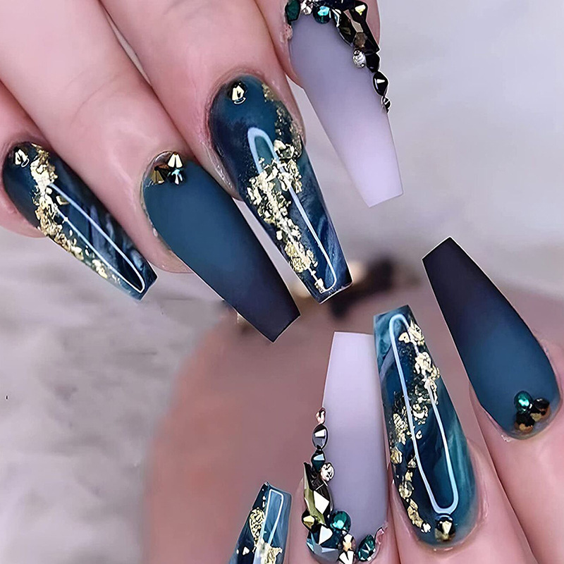 24Pcs Press on Fake Nails Shor - Nail Art Xl recension och pris