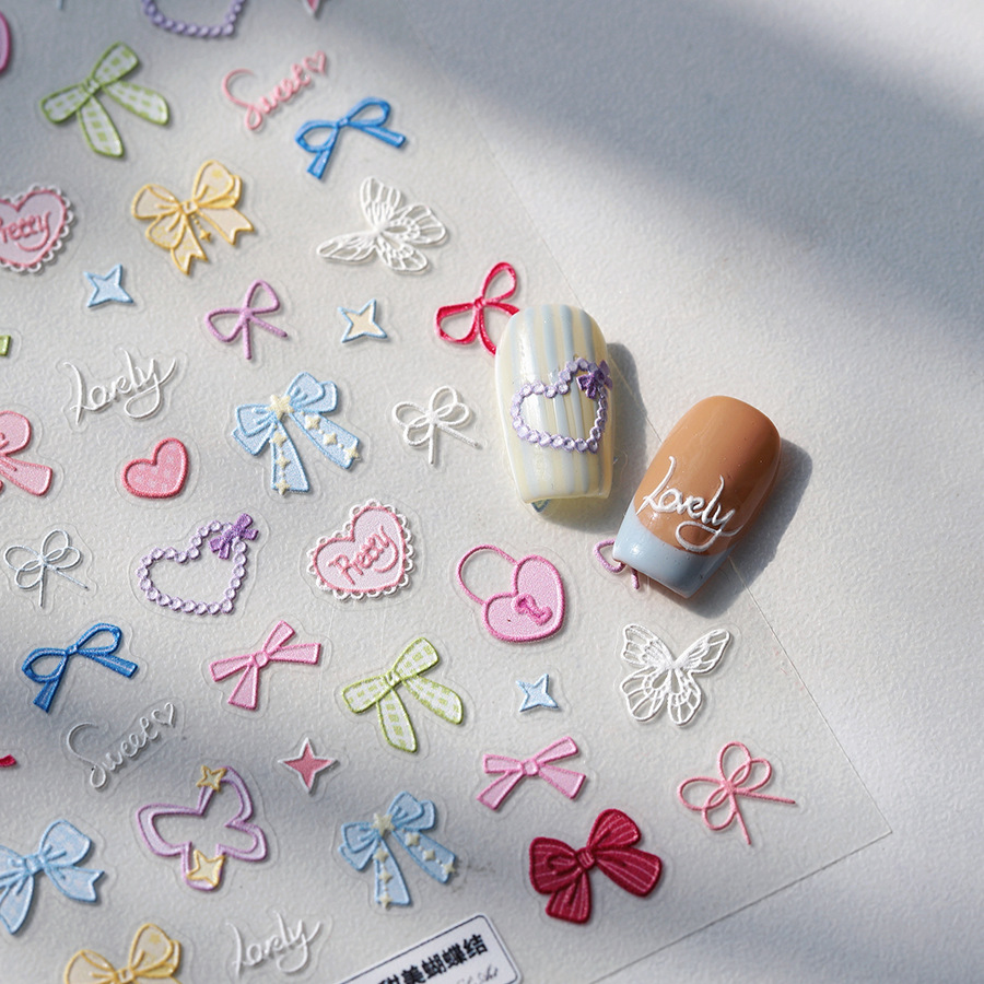 TENSOR NAIL Pastel Bow Heart B - Nail Art Elegan recension och pris