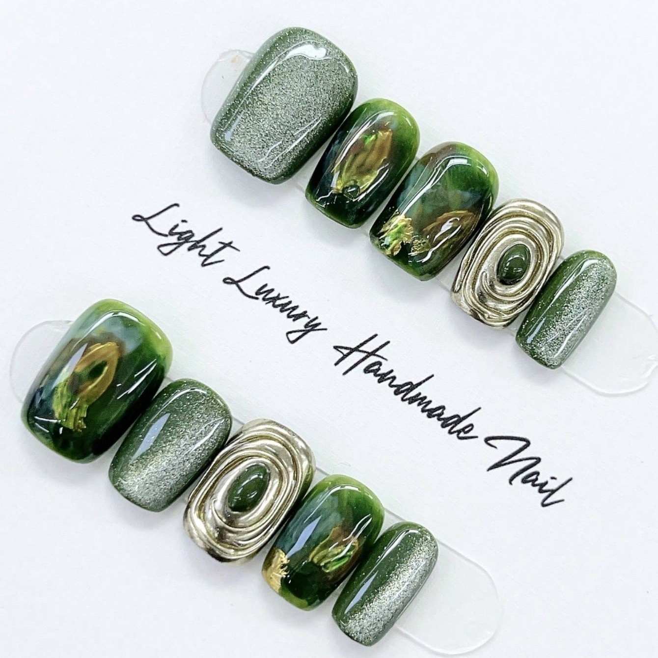 10pcs Pure Hand Pressed Short  - Nail Art Glitter recension och pris