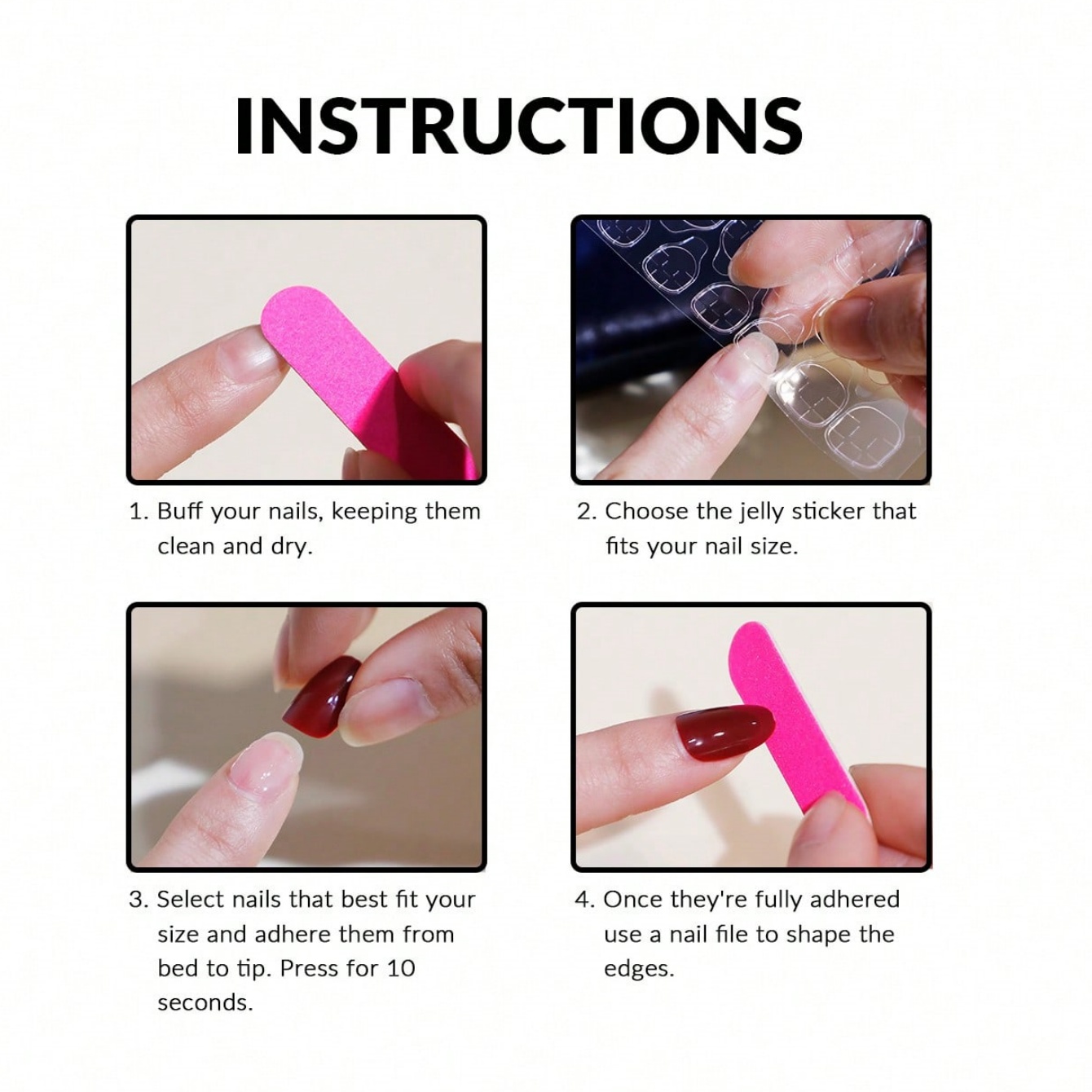 10pcs Pure Hand Pressed Short  - Nail Art Glitter recension och pris