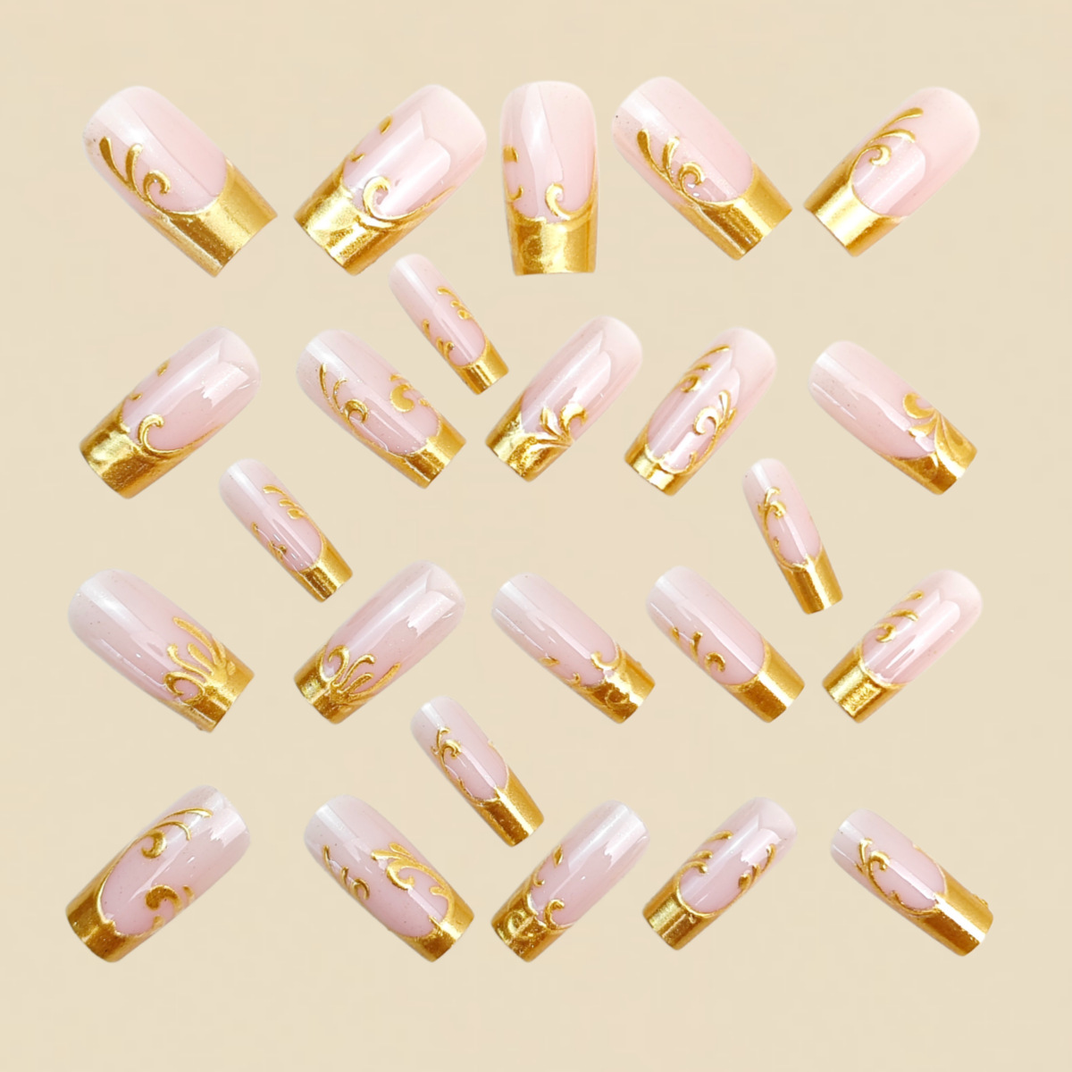 Medium long fake nails for wom - Nail Art Press On recension och pris