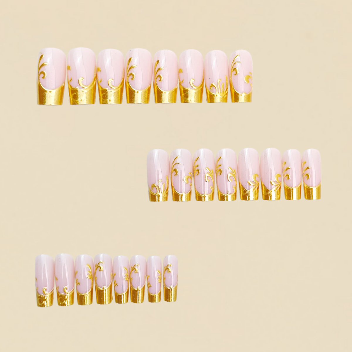 Medium long fake nails for wom - Nail Art Press On recension och pris