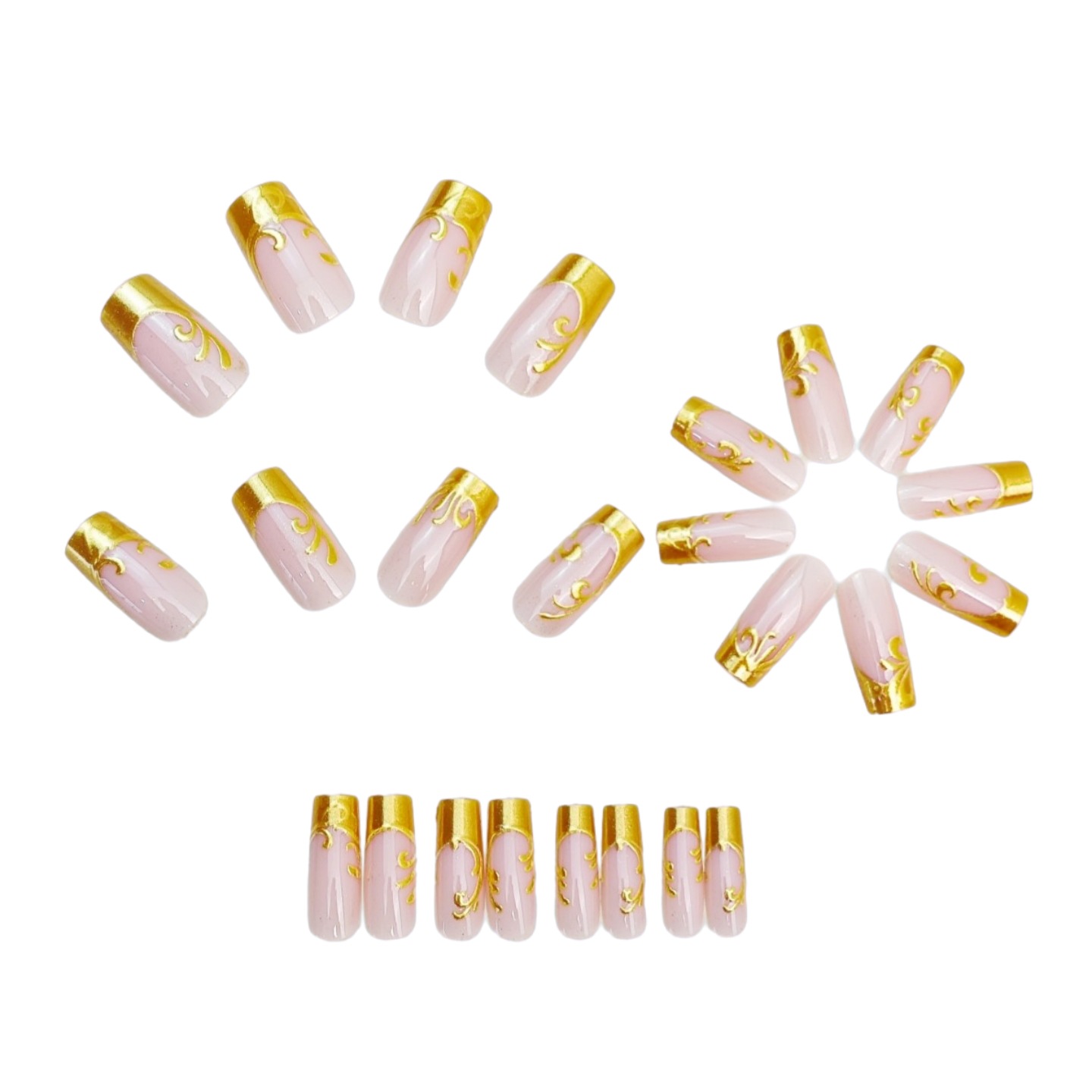 Medium long fake nails for wom - Nail Art Press On recension och pris